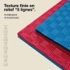 Tatami Puzzle 2cm 100x100cm - Surface antidérapante F, réversible Bleu/Rouge | Texture antidérapante