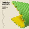 Tatami Puzzle 2cm 100x100cm - Surface antidérapante F, réversible Jaune/Vert | Flexibilité maximale
