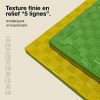 Tatami Puzzle 2cm 100x100cm - Surface antidérapante F, réversible Jaune/Vert | Texture antidérapante