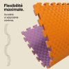 Tatami Puzzle 2cm 100x100cm - Surface antidérapante F, réversible Lilas/Orange | Flexibilité maximale