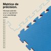 Tatami Puzzle 2cm 100x100cm - Superficie Antideslizante T, reversible Azul/Rojo | Troquel de Precisión