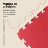 Tatami Puzzle 2cm 100x100cm - Surface antidérapante T, Réversible Noir/Rouge | Découpe de précision