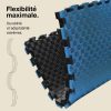 Tatami Puzzle 4cm 100x100cm - Surface antidérapante F, réversible Bleu/Noir | Flexibilité maximale