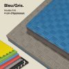 Tatami Puzzle 4cm 100x100cm - Surface antidérapante F, réversible Gris/Bleu | Couleur réversible