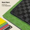 Tatami Puzzle 4cm 100x100cm - Surface antidérapante F, réversible Noir/Vert | Couleur réversible