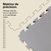 Tatami Puzzle 2cm 100x100cm - Superficie Antideslizante T, reversible Gris/Negro | Troquel de Precisión