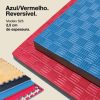 Puzzle Tatami 2,5cm 100x100cm Densidade superior - Superfície antiderrapante F, reversível Azul/Vermelho | Cor Reversível