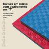 Puzzle Tatami 2,5cm 100x100cm Densidade superior - Superfície antiderrapante F, reversível Azul/Vermelho | Textura antiderrapante