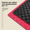 Puzzle Tatami 2,5cm 100x100cm Densidade superior - Superfície antiderrapante F, reversível Preto/Vermelho | Textura antiderrapante