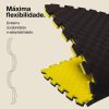 Puzzle Tatami 2,5cm 100x100cm - Superfície antiderrapante F, reversível Amarelo/Preto | Flexibilidade máxima