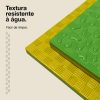 Puzzle Tatami 2,5cm 100x100cm - Superfície antiderrapante F, reversível Amarelo/Verde | Resistente à água