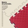 Puzzle Tatami 2,5cm 100x100cm - Superfície antiderrapante F, reversível Azul/Vermelho | Matriz de Precisão