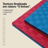 Puzzle Tatami 2,5cm 100x100cm - Superfície antiderrapante F, reversível Azul/Vermelho | Textura Antiderrapante