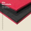 Puzzle Tatami 2,5cm 100x100cm - Superfície antiderrapante T, reversível Preto/Vermelho | Alta densidade