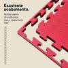 Puzzle Tatami 2,5cm 100x100cm - Superfície antiderrapante T, reversível Preto/Vermelho | Lados rectos