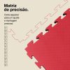 Puzzle Tatami 2,5cm 100x100cm - Superfície antiderrapante T, reversível preto/vermelho | Corte de precisão