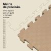 Puzzle Tatami 2cm 100x100cm - Superfície antiderrapante F, reversível Castanho/Bege | Matriz de Precisão