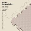 Puzzle Tatami 2cm 100x100cm - Superfície antiderrapante F, reversível Cinzento/Branco | Matriz de Precisão