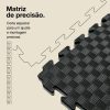 Puzzle Tatami 2cm 100x100cm - Superfície antiderrapante F, reversível Cinzento/Preto | Matriz de Precisão