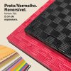 Puzzle Tatami 2cm 100x100cm - Superfície antiderrapante F, reversível Preto/Vermelho | Cor Reversível