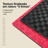 Puzzle Tatami 2cm 100x100cm - Superfície antiderrapante F, reversível Preto/Vermelho | Textura Antiderrapante