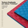 Tatami Puzzle 3cm 100x100cm - Superficie Antideslizante F, reversible Azul/Rojo | Textura Antideslizante