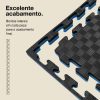 Puzzle Tatami 4cm 100x100cm - Superfície antiderrapante F, reversível Azul/Preto | Lados rectos