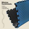 Puzzle Tatami 4cm 100x100cm - Superfície antiderrapante F, reversível Azul/Preto | Flexibilidade máxima