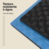 Puzzle Tatami 4cm 100x100cm - Superfície antiderrapante F, reversível Azul/Preto | Resistente à água