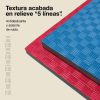 Tatami Puzzle 2,5cm 100x100cm Densidad Superior - Superficie Antideslizante F, reversible Azul/Rojo | Textura Antideslizante