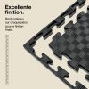 Tatami Puzzle 2,5cm 100x100cm - Surface antidérapante F, réversible Gris/Noir | Côtés droits