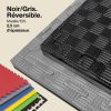 Tatami Puzzle 2,5cm 100x100cm - Surface antidérapante F, réversible Gris/Noir | Couleur réversible