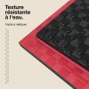 Tatami Puzzle 2,5cm 100x100cm - Surface antidérapante F, réversible Noir/Rouge | Résistance à l'eau