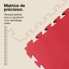 Tatami Puzzle 2,5cm 100x100cm - Surface antidérapante T, Réversible Noir/Rouge | Découpe de précision