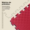 Tatami Puzzle 3cm 100x100cm - Superficie Antideslizante F, reversible Azul/Rojo | Troquel de Precisión