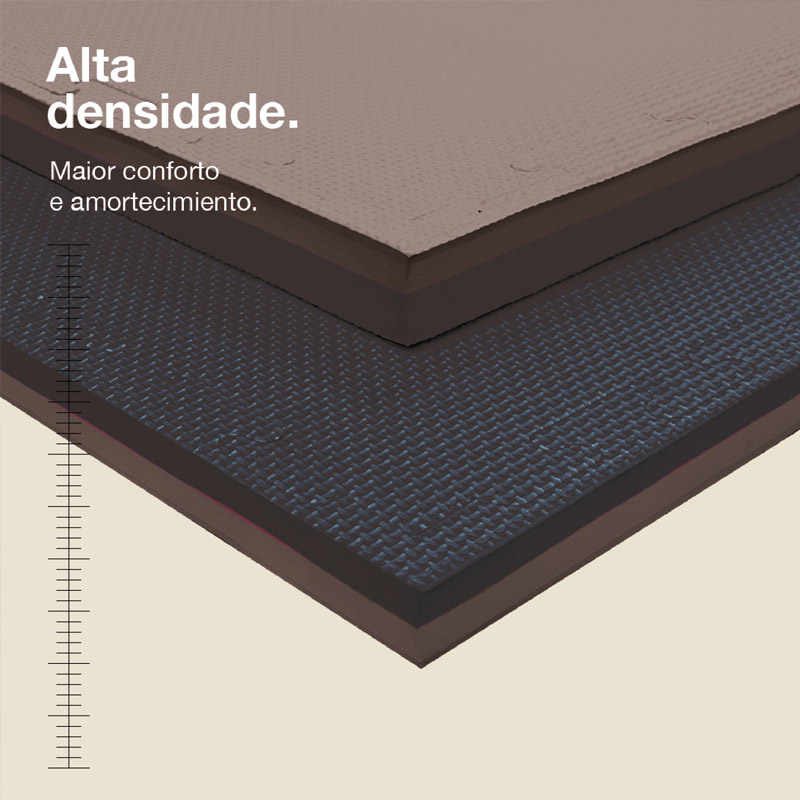 Tatami Puzzle 4cm 100x100cm - Superficie Antideslizante T, reversible Gris/Negro | Alta Densidad