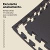 Tatami Puzzle 4cm 100x100cm - Superficie Antideslizante T, reversible Gris/Negro | Bordes Laterales
