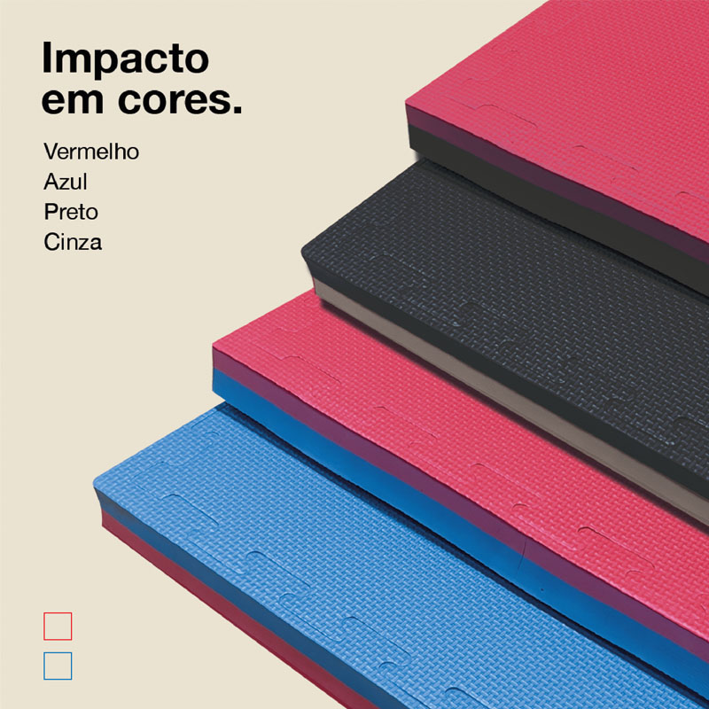 Tatami Puzzle 4cm 100x100cm - Superficie Antideslizante T, reversible Gris/Negro | Colores Variados