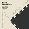 Tatami Puzzle 4cm 100x100cm - Superficie Antideslizante T, reversible Gris/Negro | Troquel Precisión