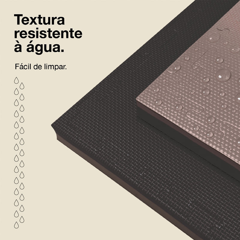 Tatami Puzzle 4cm 100x100cm - Superficie Antideslizante T, reversible Gris/Negro | Resistencia al Agua
