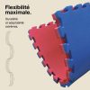 Tatami Puzzle 4cm 100x100cm - Surface antidérapante T, réversible Bleu/Rouge | Flexibilité maximale