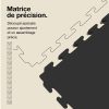 Tatami Puzzle 4cm 100x100cm - Superficie Antideslizante T, reversible Gris/Negro | Troquel Precisión