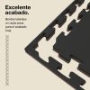 Tatami Puzzle 2,5cm 100x100cm - Superficie Antideslizante T, reversible Gris/Negro | Bordes Laterales