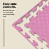 Tatami Puzzle 2cm 100x100cm - Surface antidérapante F, réversible rose/blanc | bords latéraux