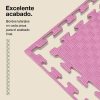Puzzle Tatami 2cm 100x100cm - Superfície antiderrapante F, reversível Rosa/Branco | Bordos laterais