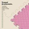 Tatami Puzzle 2cm 100x100cm - Superficie Antideslizante F, reversible Rosa/Blanco | Troquel de Precisión